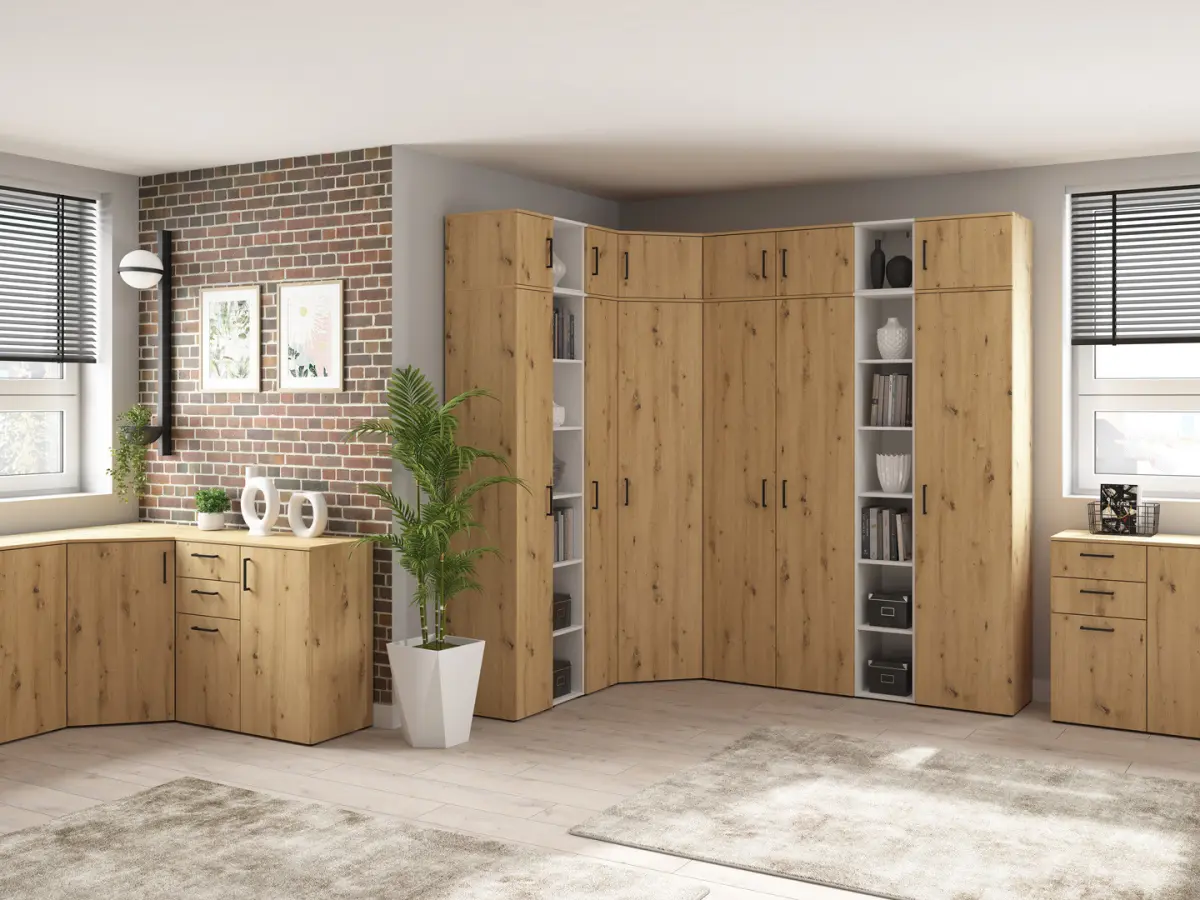 Estantería MultiDo 80 cm con 2 puertas atelier claro