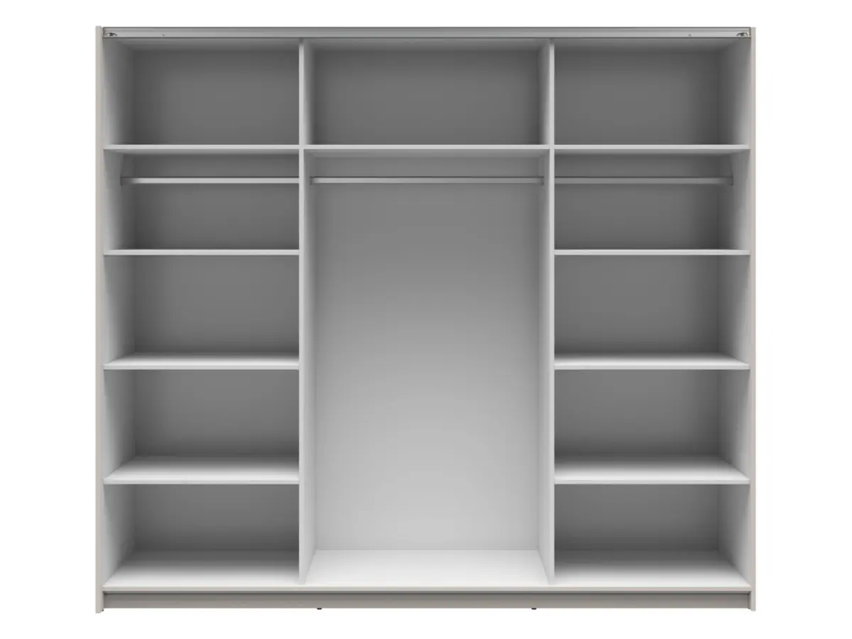 Armario de puertas correderas Tetrix 220 cm con espejo cachemira