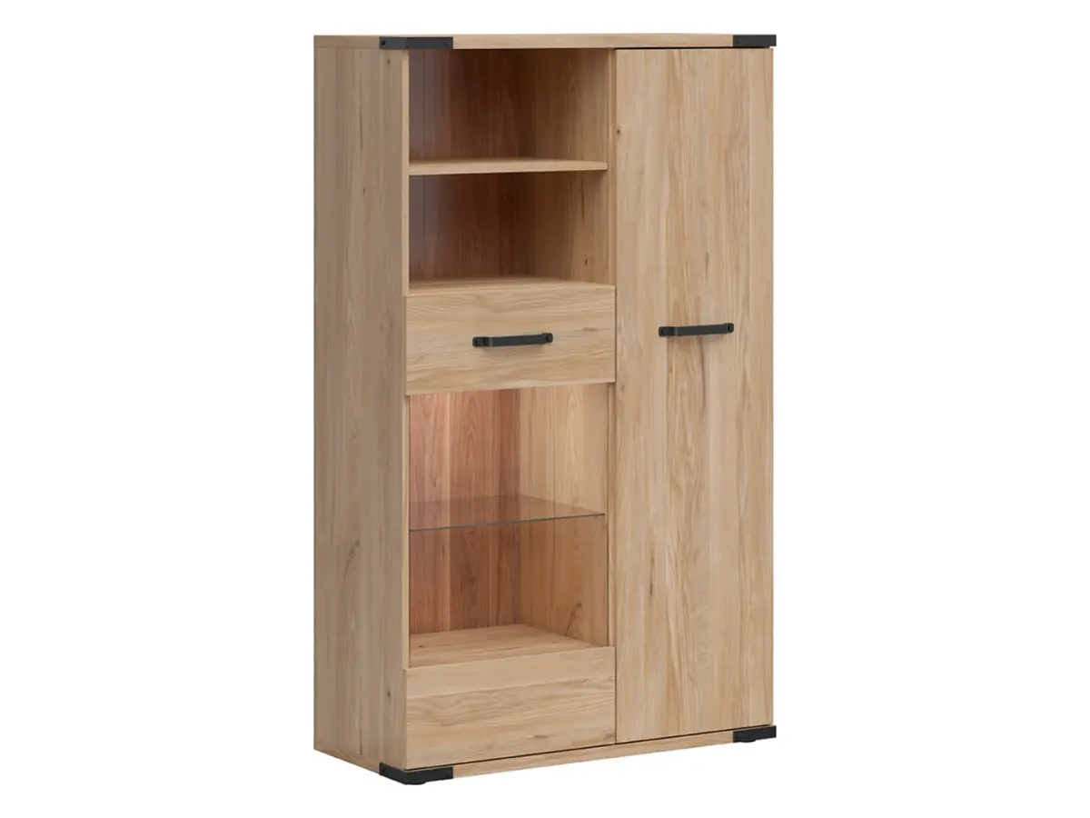 Vitrina Lara 90 cm con 2 puertas fresno belarus