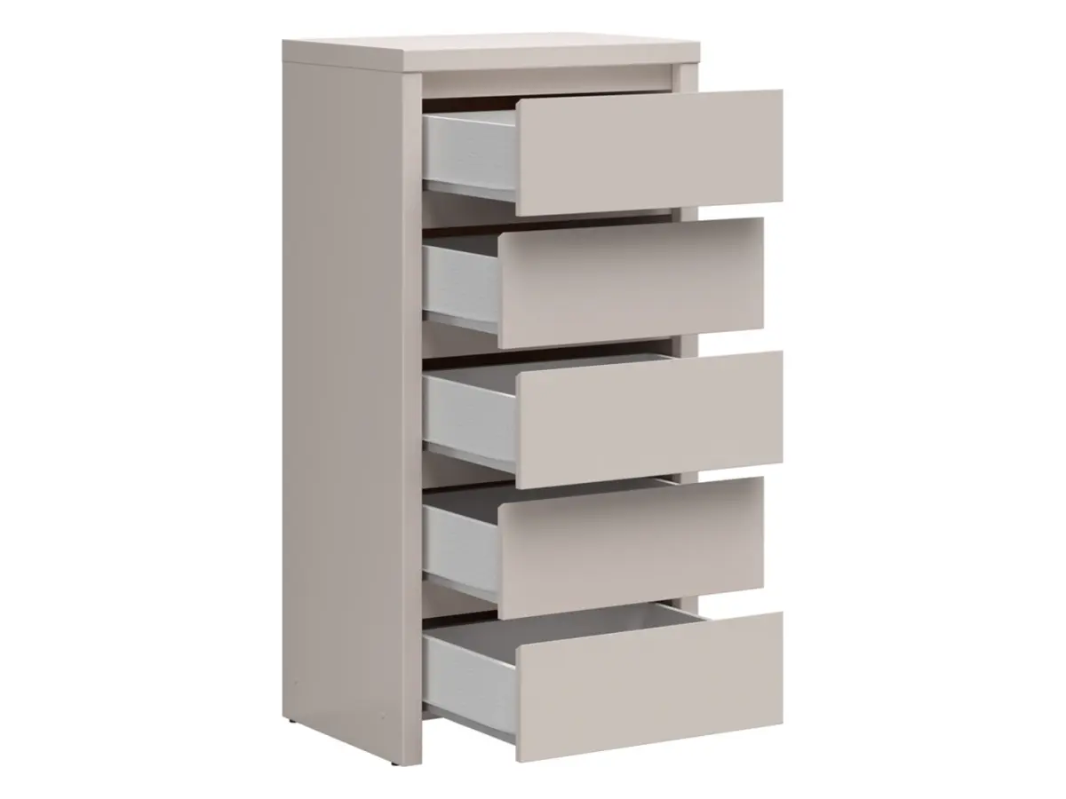 Cómoda Kaspian 56 cm con 5 cajones cachemira