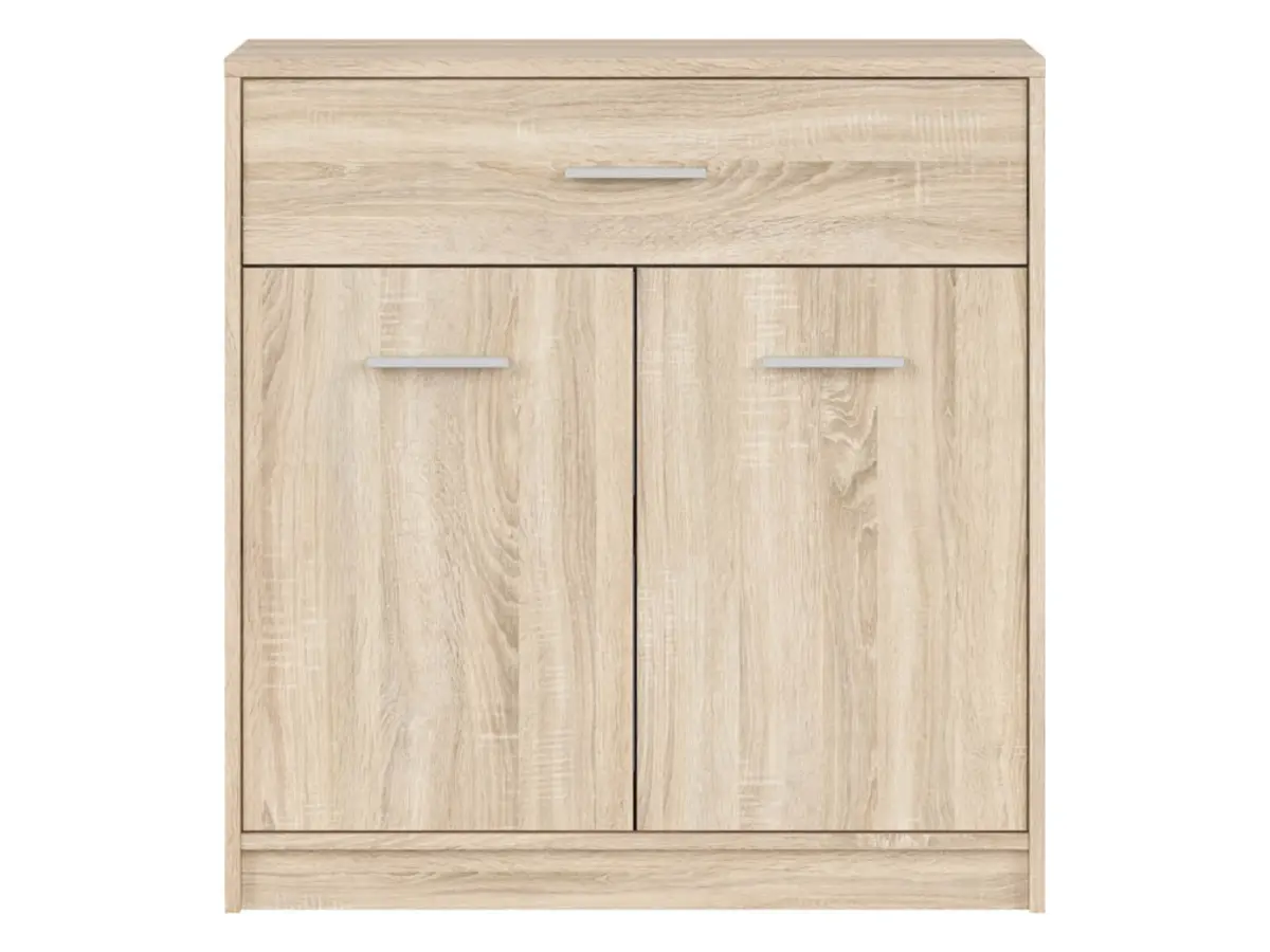 Cómoda Nepo Plus 80 cm con 2 puertas y un cajón roble sonoma