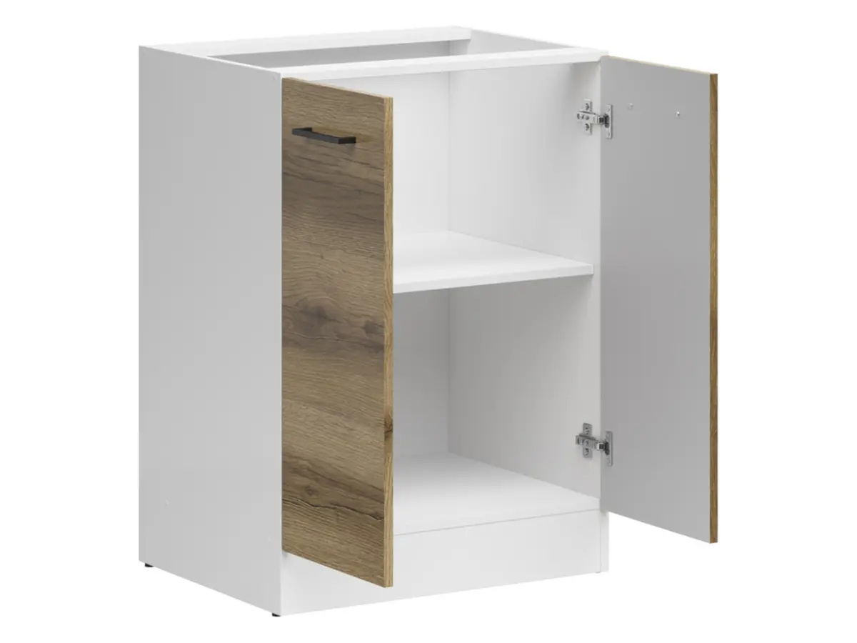 Armario de cocina bajo Junona Line 60 cm de dos puertas sin encimera roble delano claro