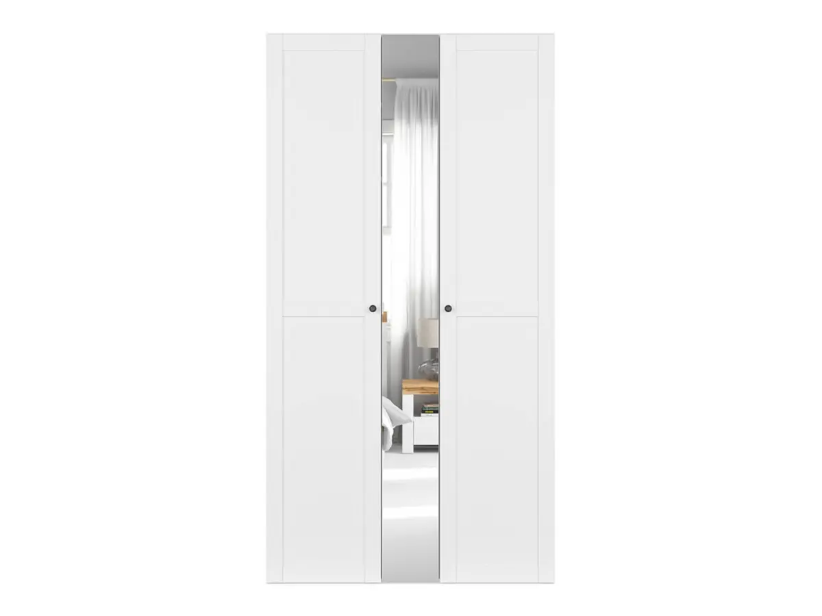 Armario modular Flex 125 cm con puertas y espejo blanco
