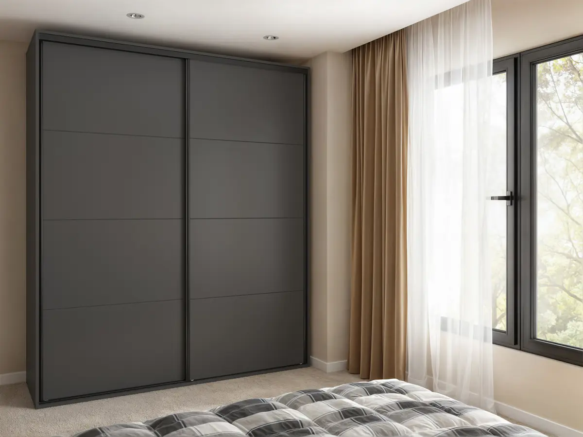 Armario de puertas correderas Flex 200 cm grafito