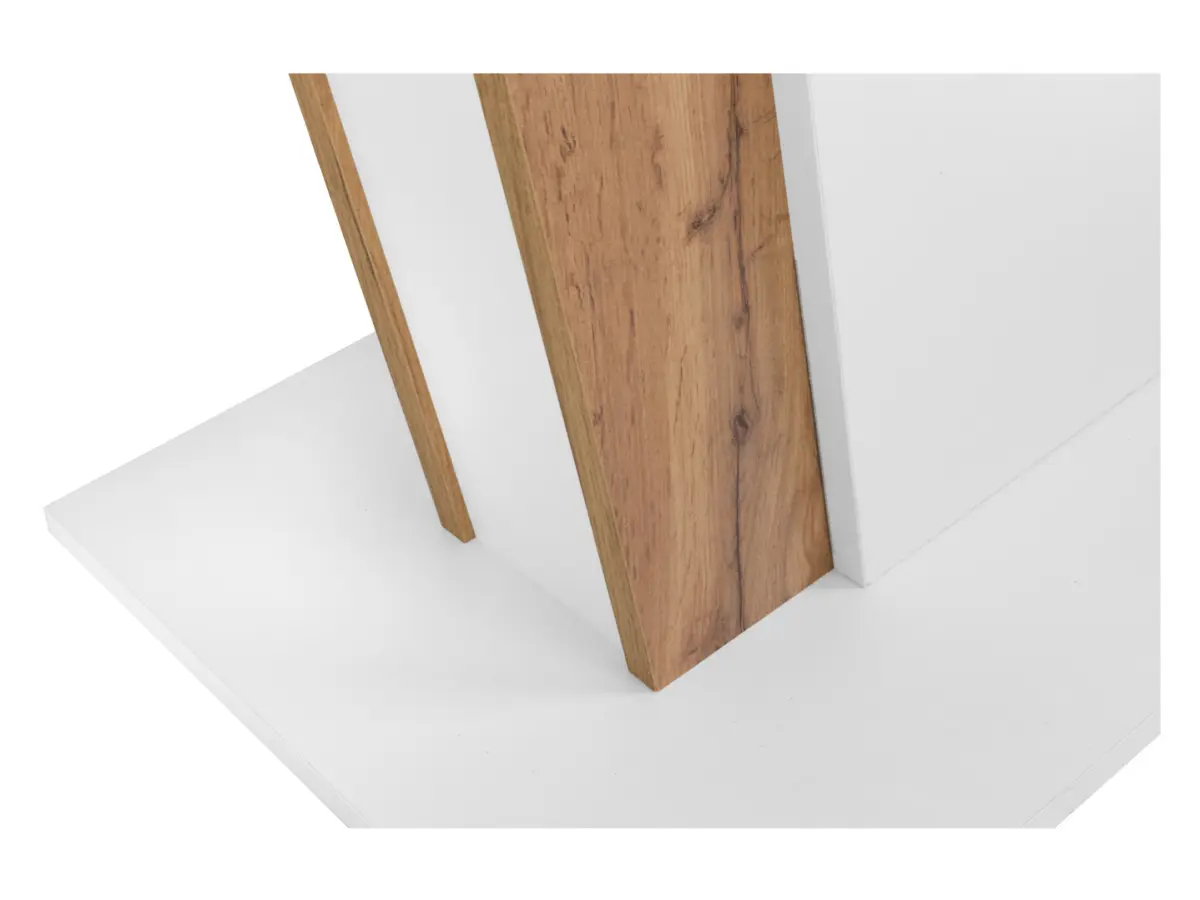 Mesa extensible Zalder 120/160x68 roble wotan/blanco