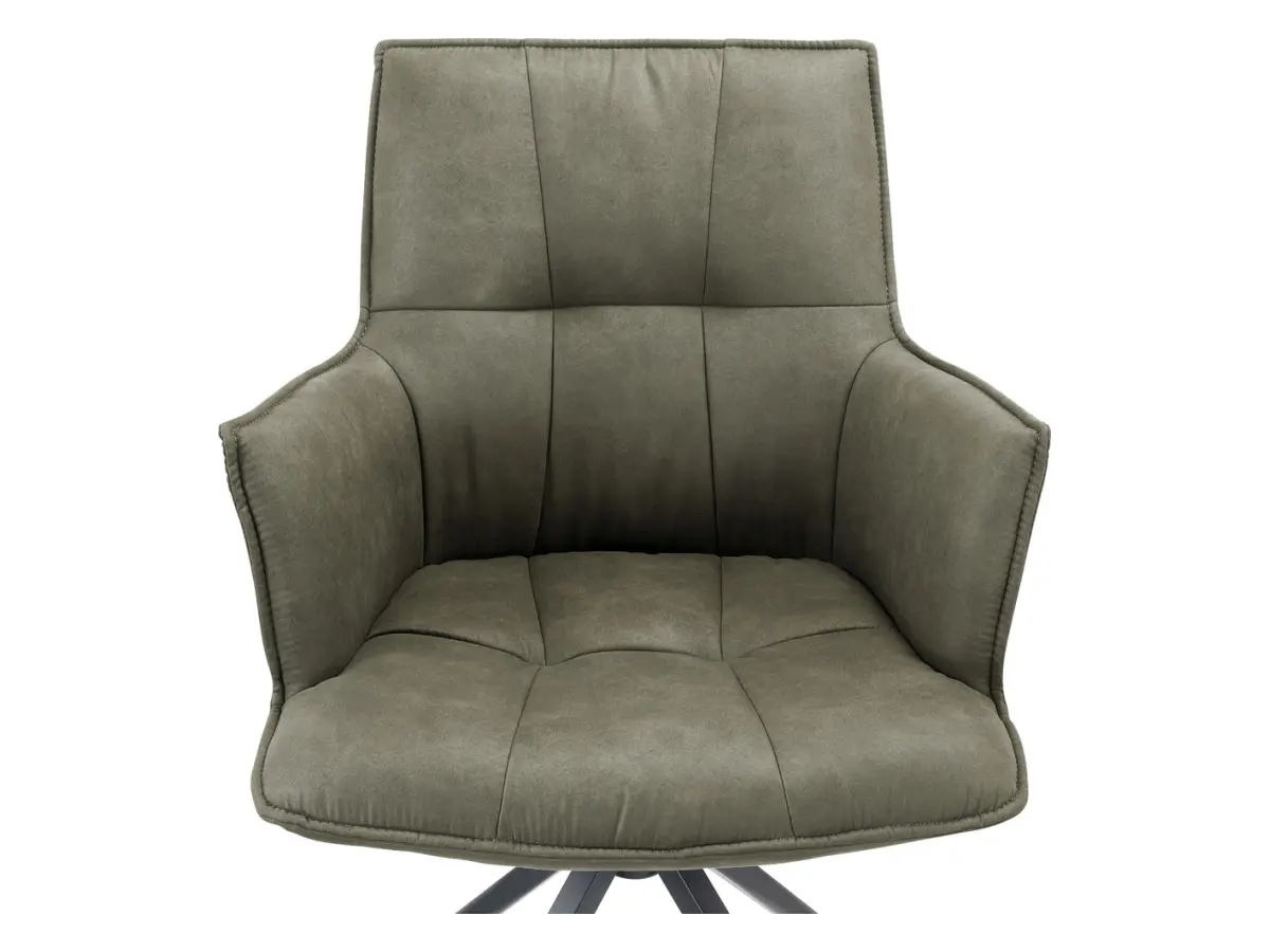 Стілець м'який Osaka поворотний екошкіра оливковий