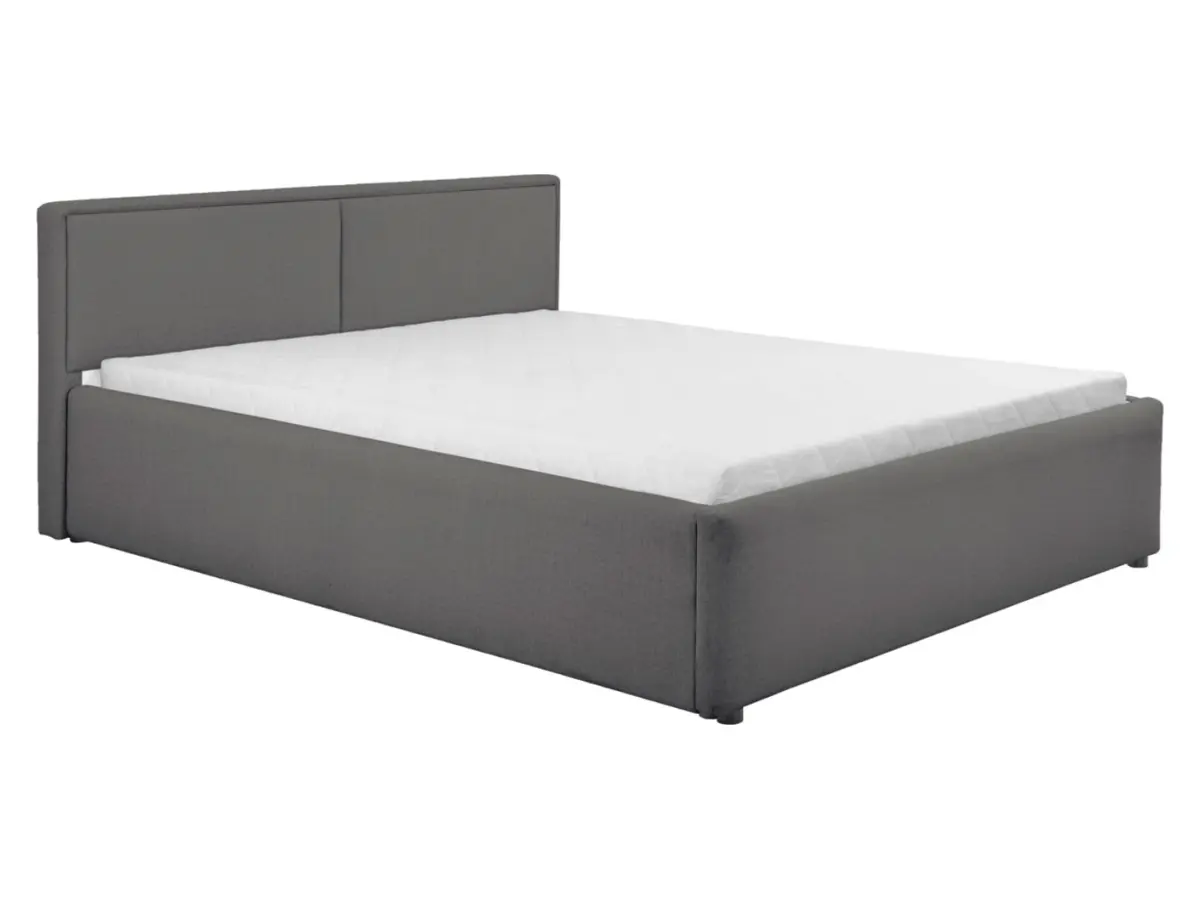 Cama tapizada Nedin 160x200 gris