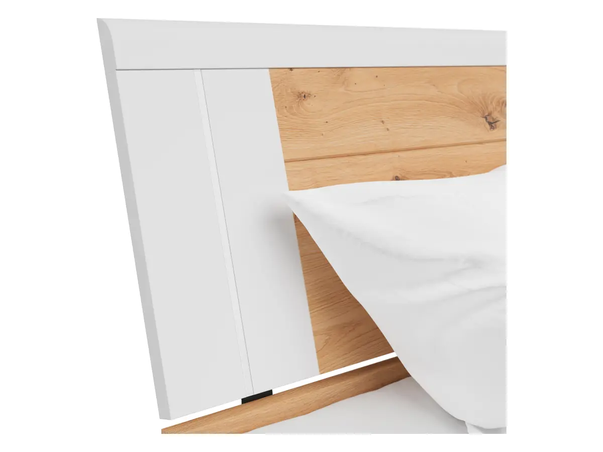 Cama Saturn 180x200 con 3 cajones roble artisan/blanco