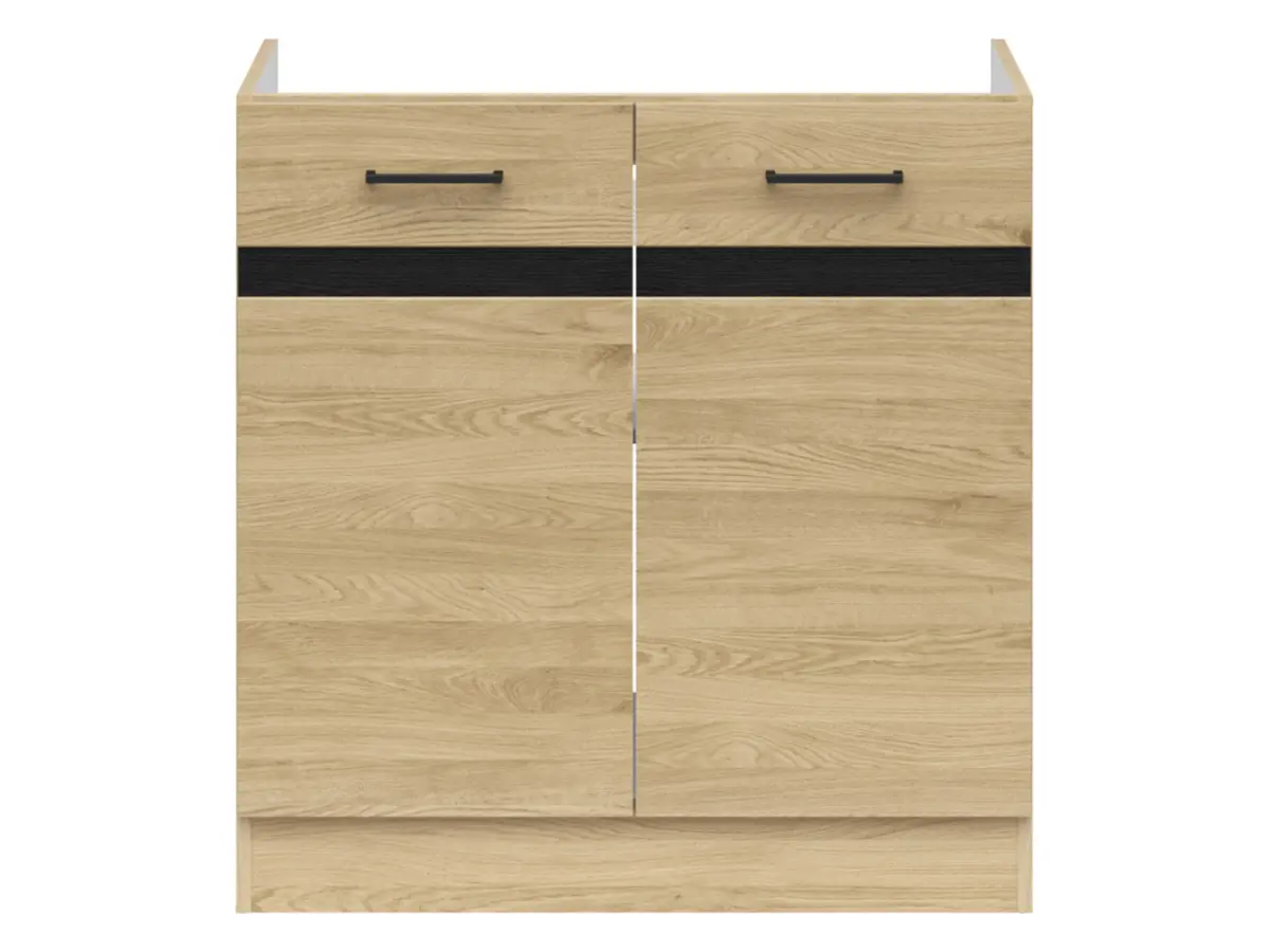 Mueble de cocina para fregadero Junona Line 80 cm con 2 puertas roble bernstein