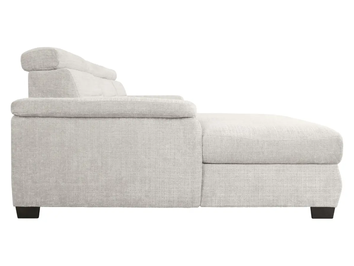 Sofá rinconera izquierda Aguda convertible con arcón beige