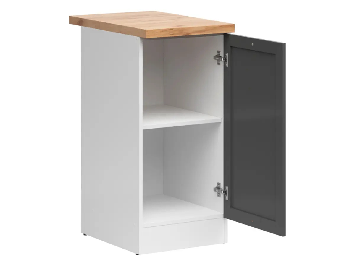 Armario inferior de cocina Junona Line 40 cm derecho grafito con encimera