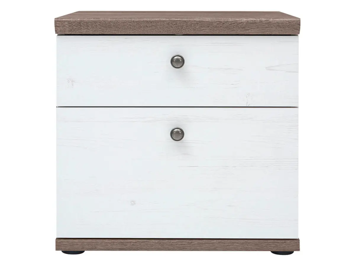 Mesita de noche Stockholm 48 cm con cajones pino andersen blanco