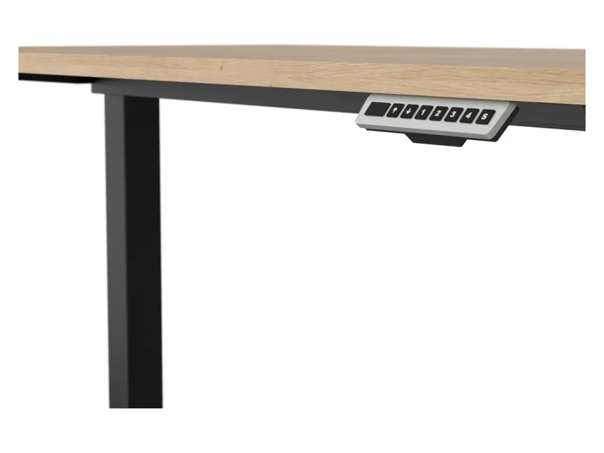 Biurko Space Office 140 cm z elektryczną regulacją dąb artisan