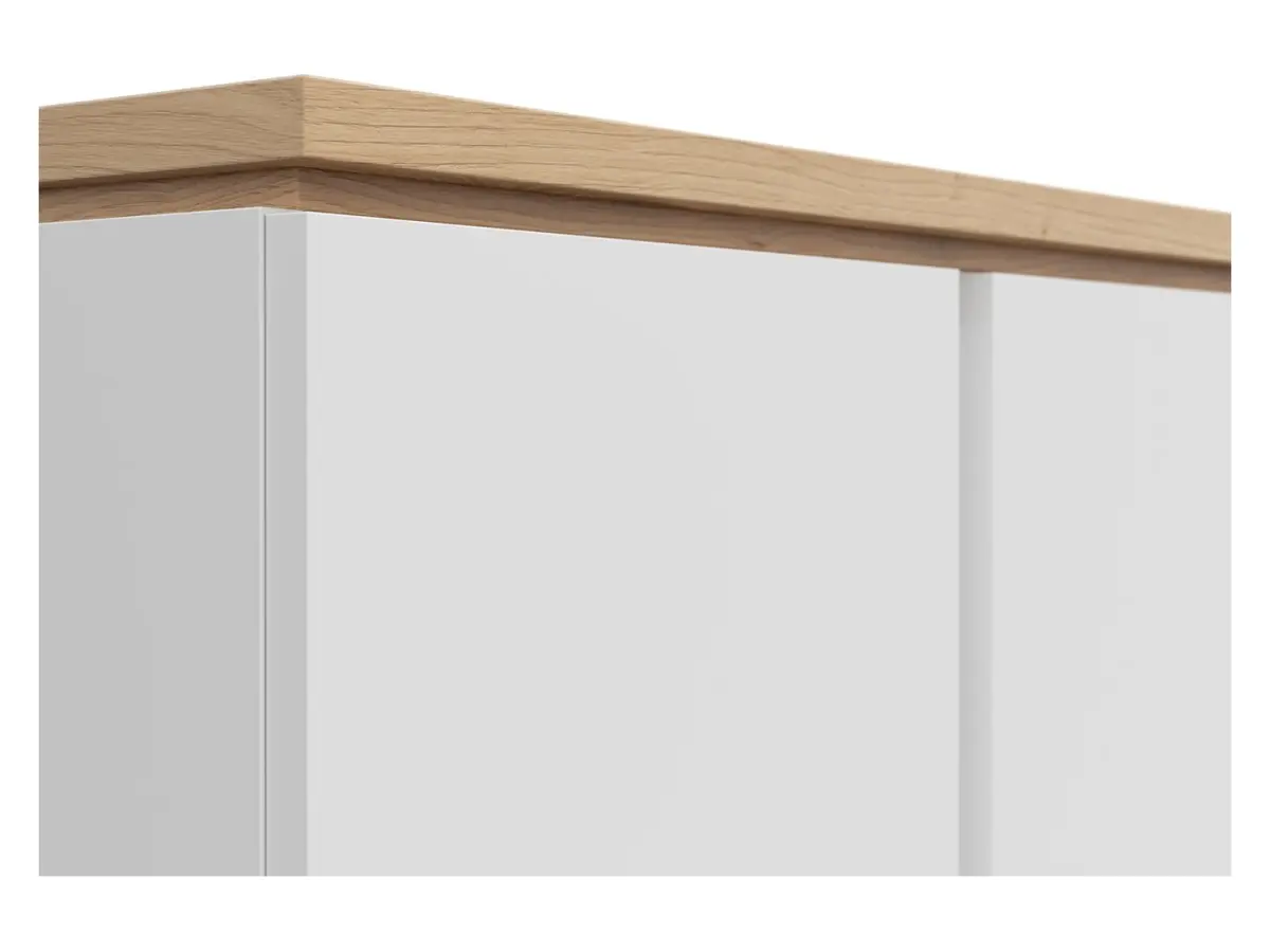 Estantería para recibidor Yamael con puertas roble artisan/blanco