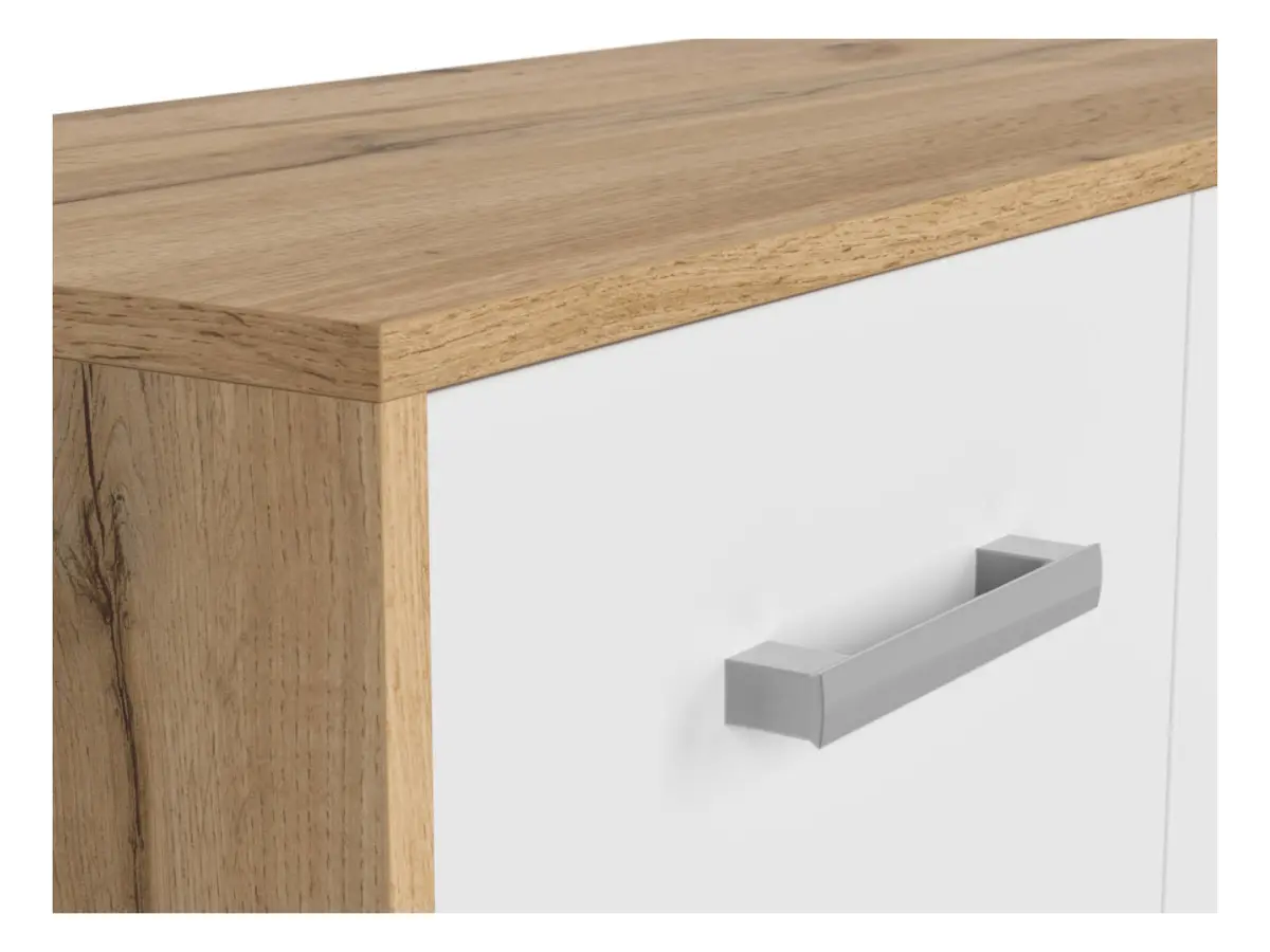 Armario Matos 80 cm de dos puertas roble wotan/blanco