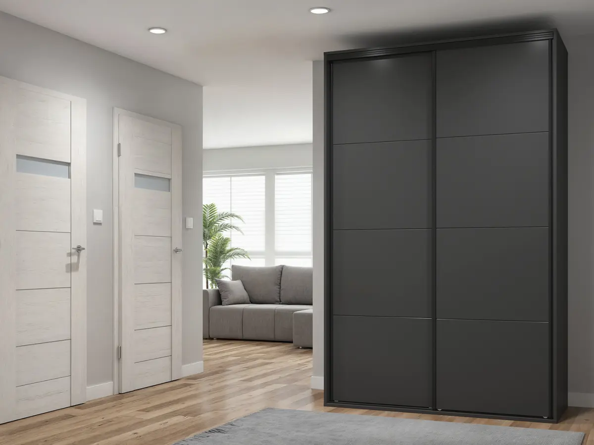 Armario de puertas correderas Flex 150 cm grafito