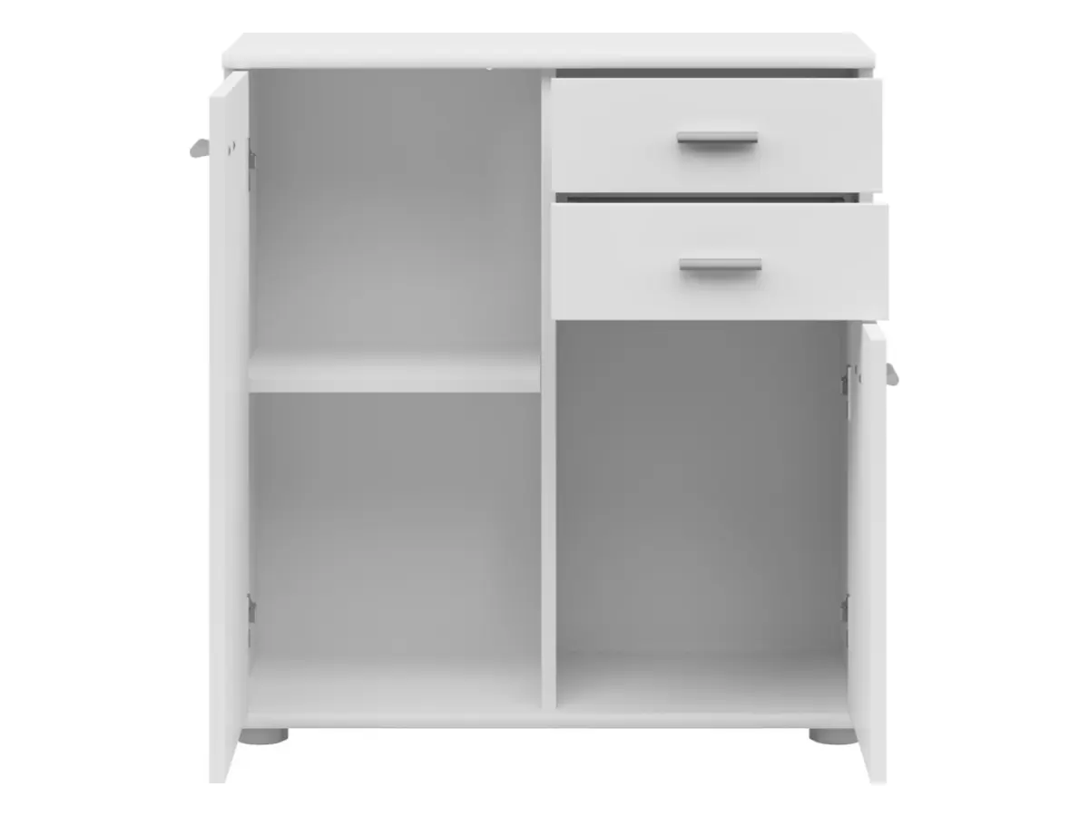 Cómoda Noeda 71 cm con 2 puertas y 2 cajones blanca