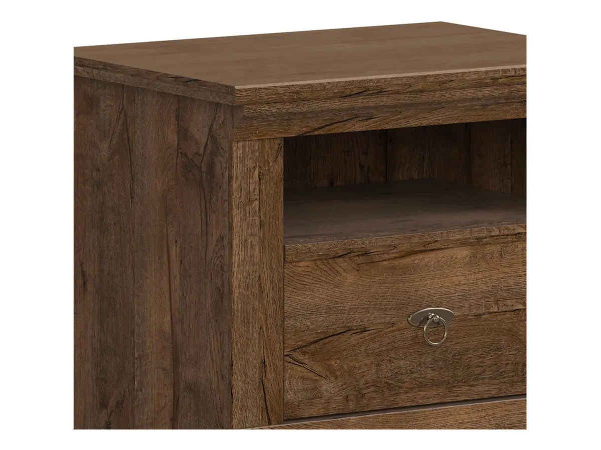 Mesita de noche Patras 58 cm con cajón roble april