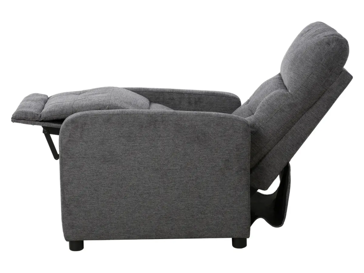 Sillón tradicional Monti con función relax gris oscuro