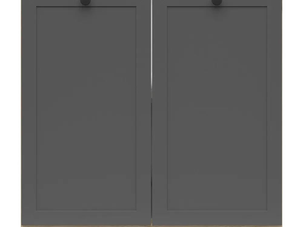 Armario de cocina inferior Junona Line 80 cm con 2 puertas roble bernstein/grafito