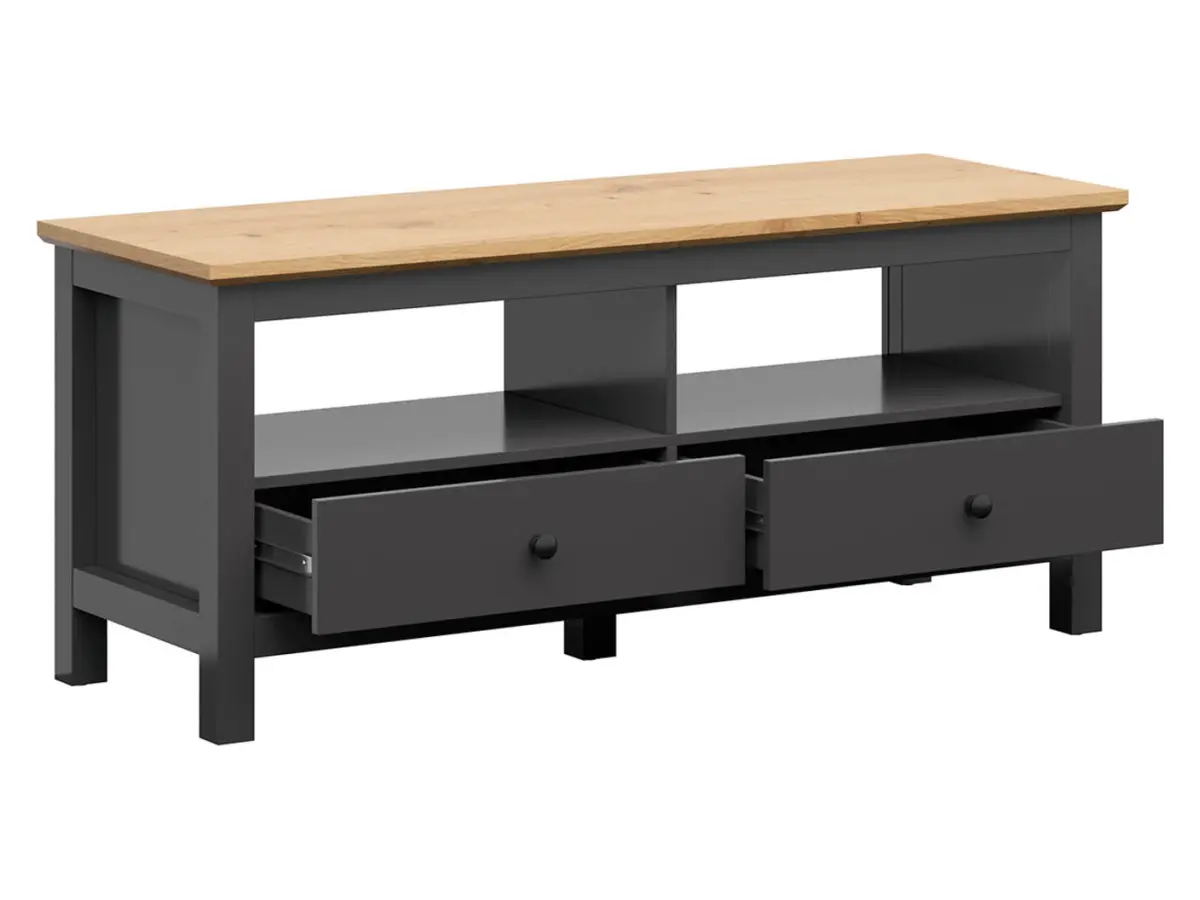 Mueble RTV Hesen 137 cm con 2 cajones grafito