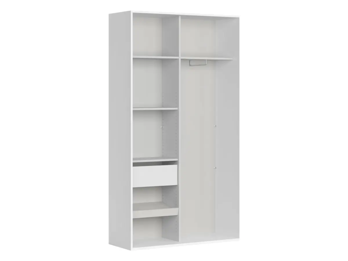 Armario corredero Flex 120 cm con espejo blanco