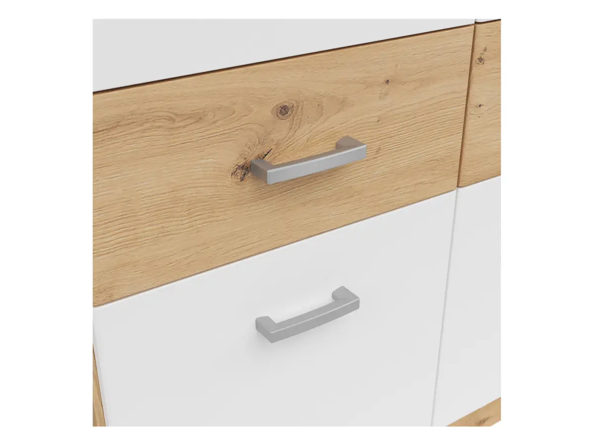 Armario de cuatro puertas Brando-4 181 cm con cajones roble artisan/blanco