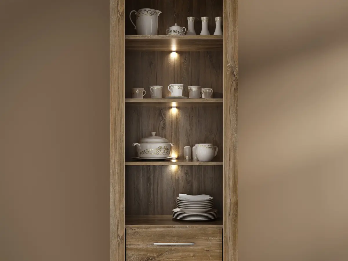 Вітрина Gent 68 см з дверцятами та 2 шухлядами дуб stirling