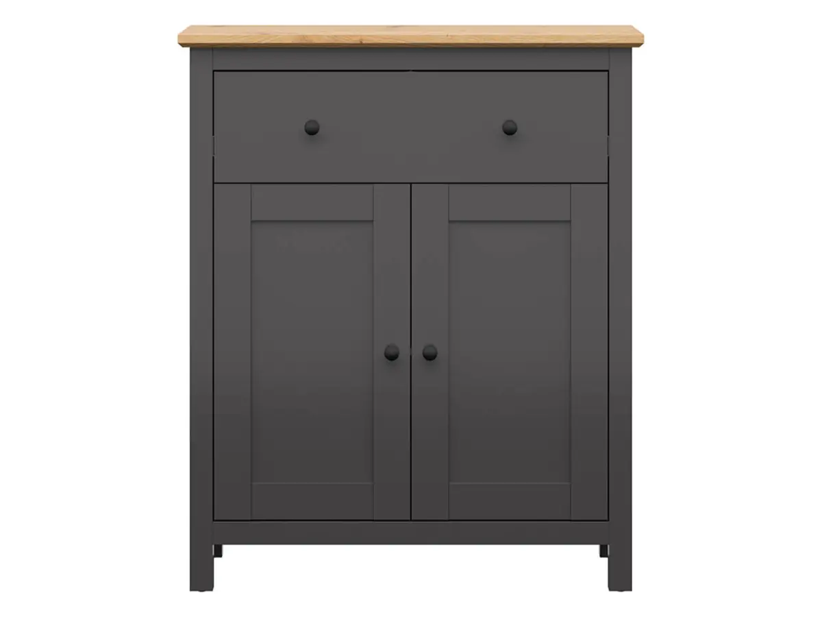 Chest of drawers Hesen 101 cm with 2 doors and a drawer graphite