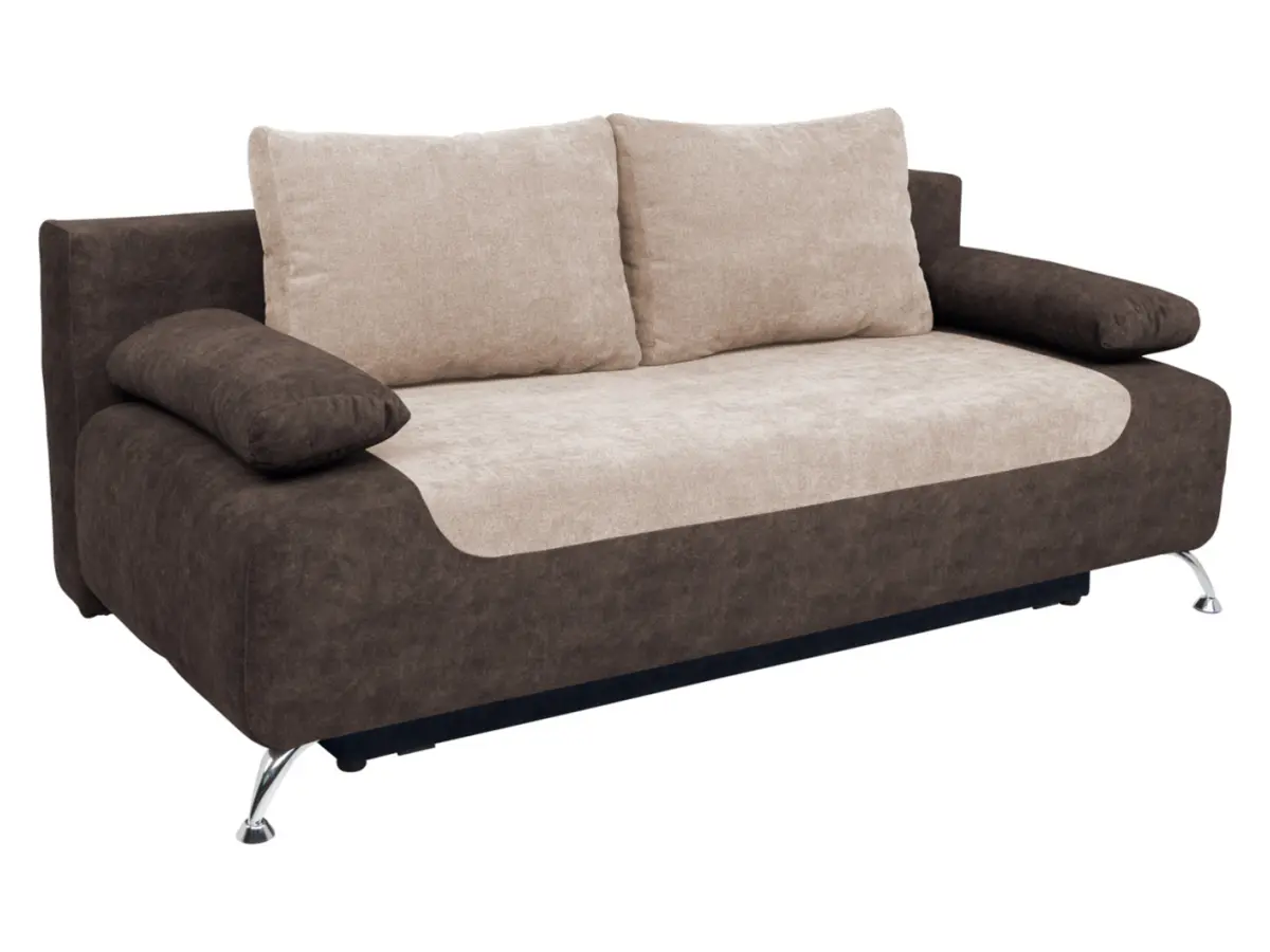 Диван тримісний Daria III розкладний з нішею коричневий