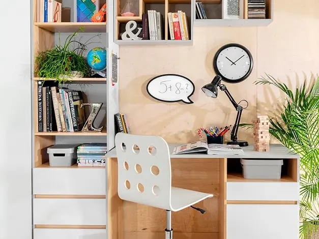 Estante de pared Nandu 56 cm gris claro/roble polaco