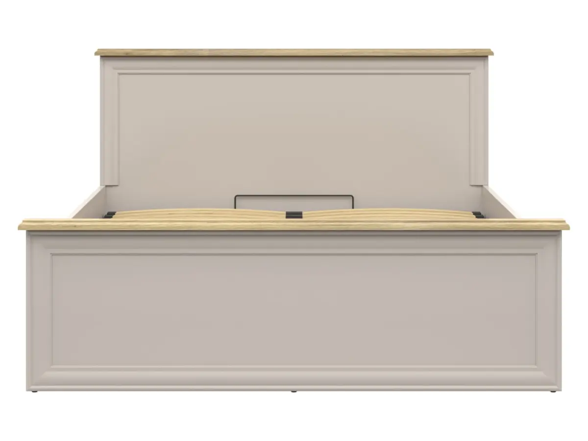 Cama Anga B 160x200 con somier y contenedor cachemira/roble mauvella