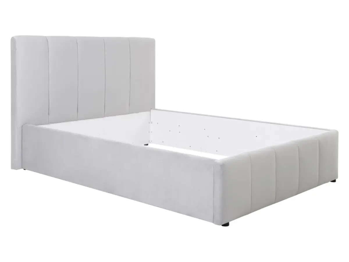 Cama tapizada Lones 140x200 gris