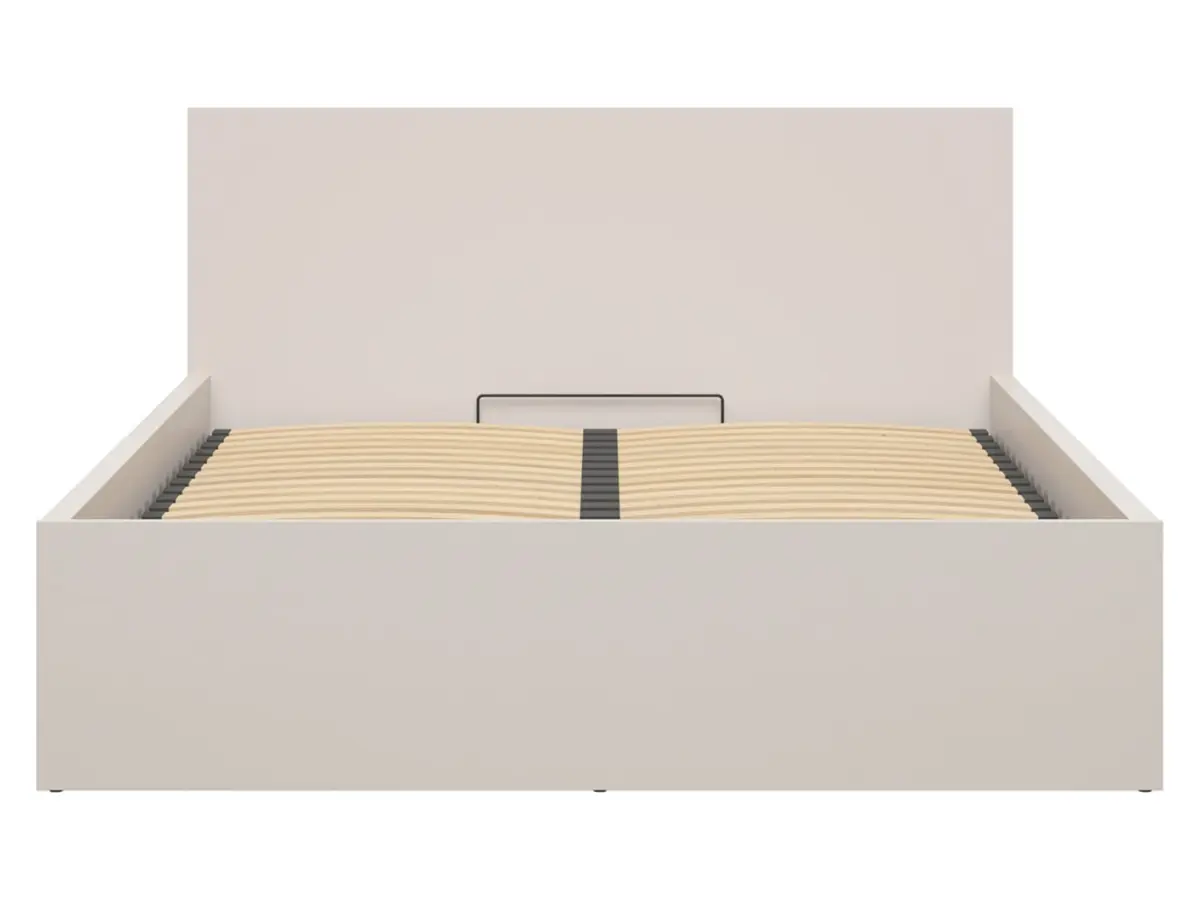 Tetrix bed 160x200 with slatted base and storage cashmere