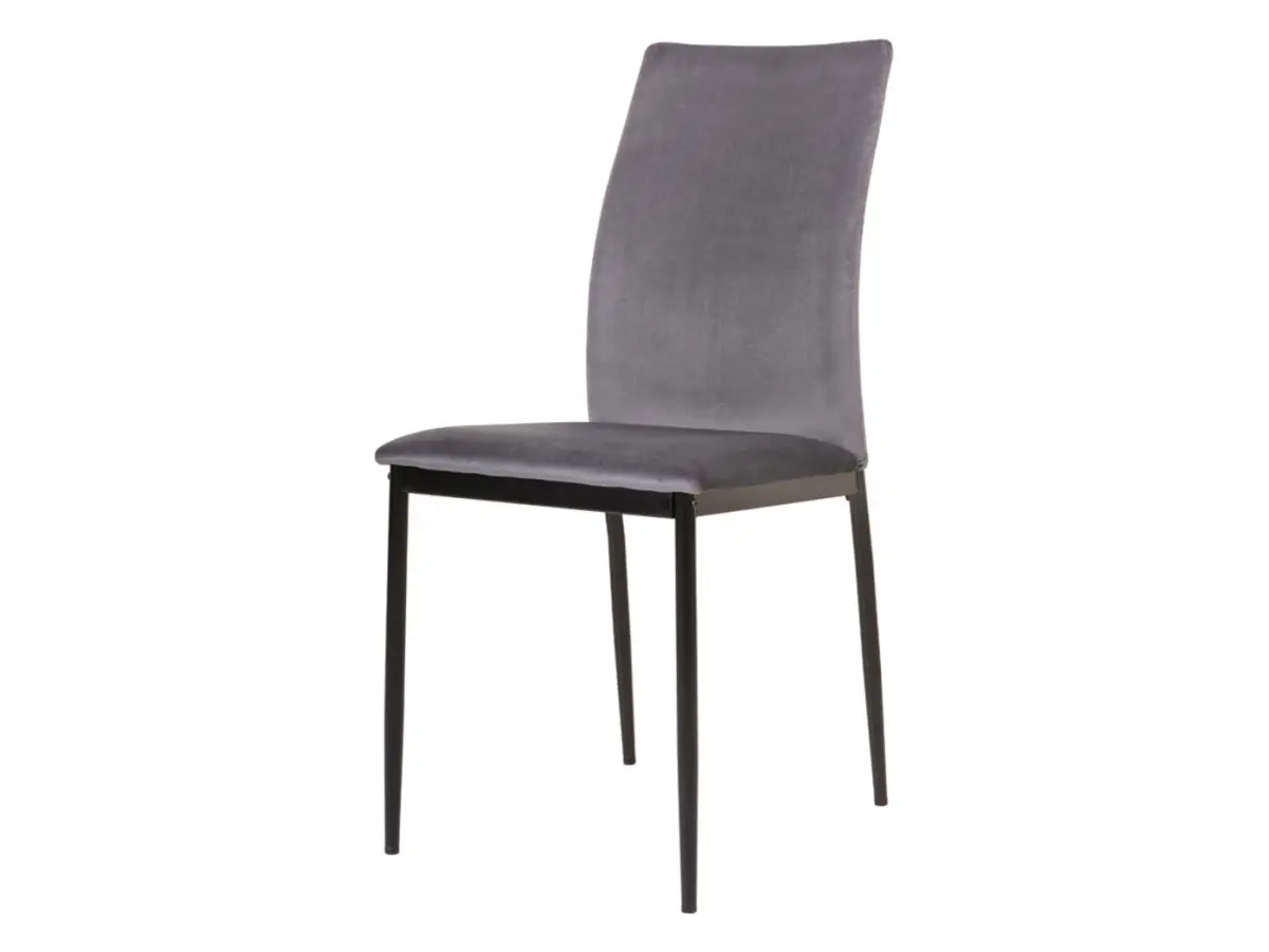Стул обитый Weyer велюровый серый