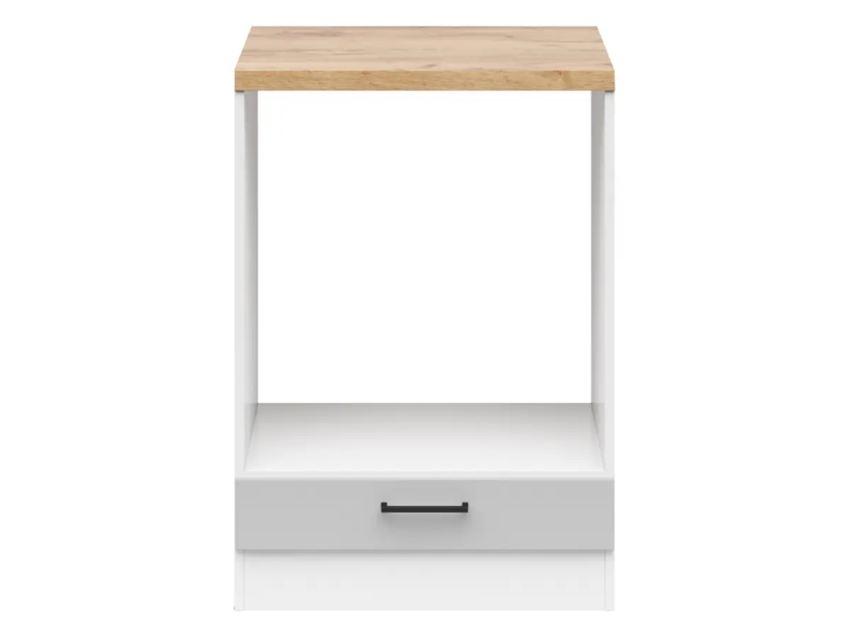 Mueble de cocina para horno encastrable Junona Line 60 cm gris claro brillo con encimera