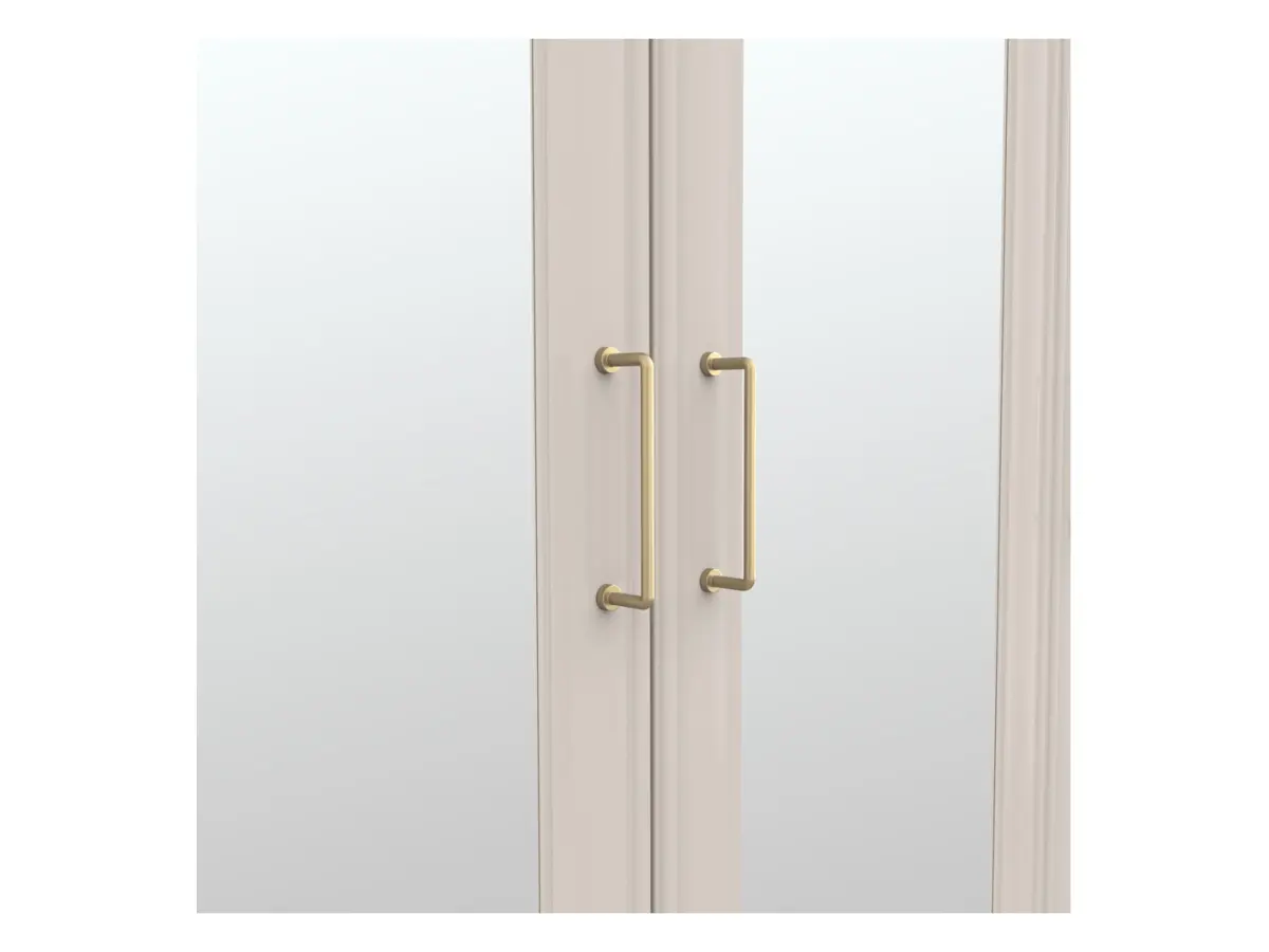 Armario de cuatro puertas Anga 210 cm con espejo cachemira