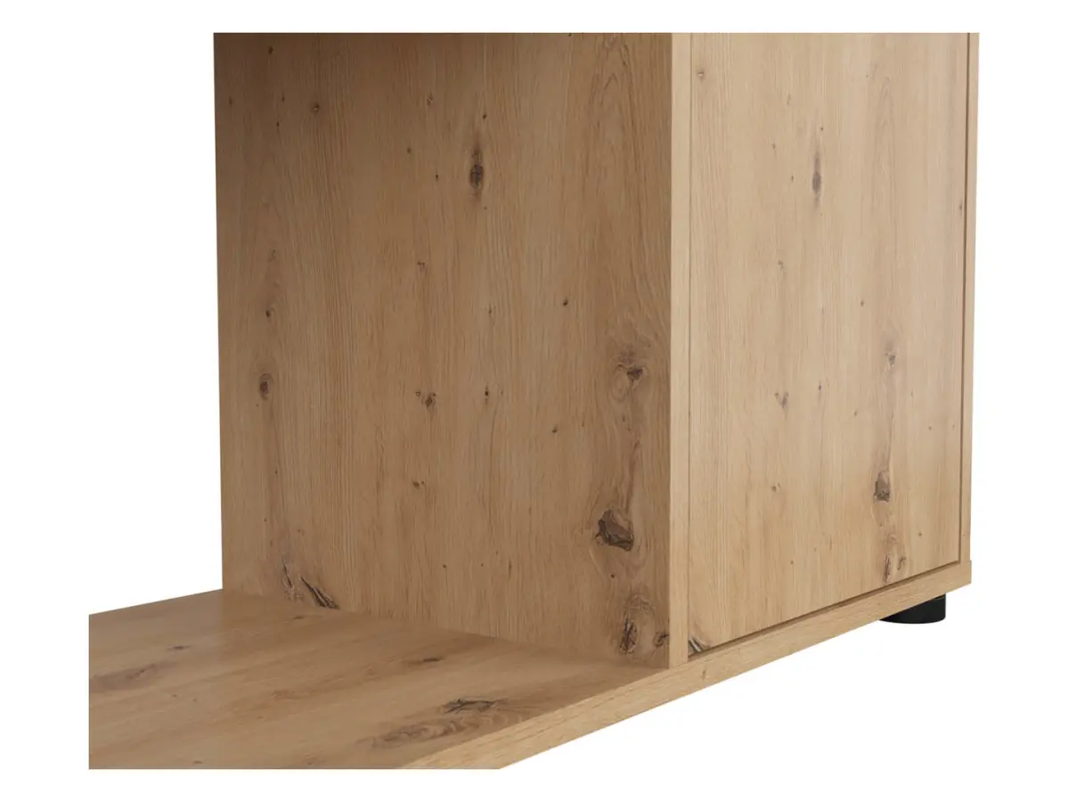 Estantería Space Office 120 cm con puertas y 3 estantes roble artisan