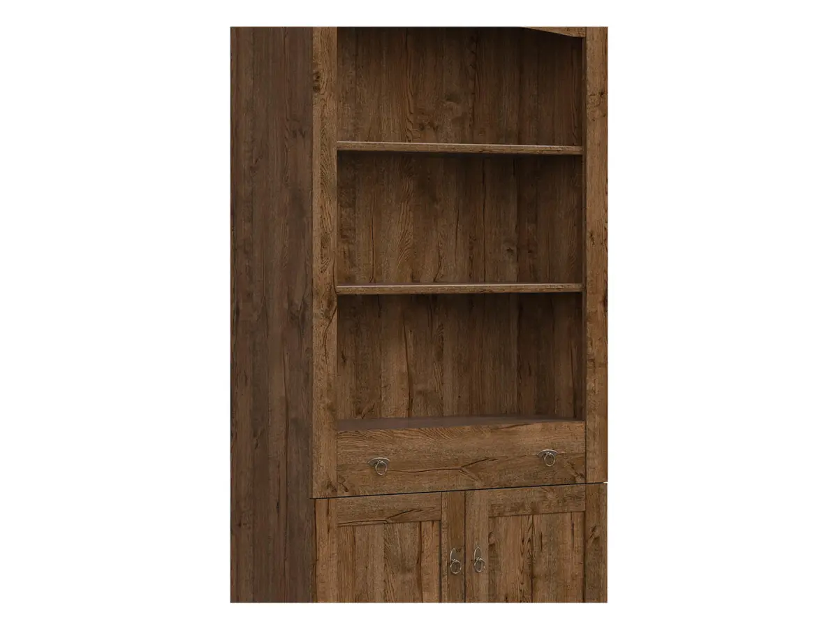 Estantería Patras 93 cm con 2 puertas, cajón y 3 estantes roble april