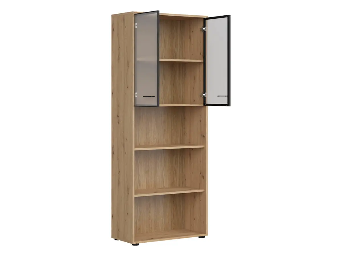 Стеллаж Space Office с 2 дверцами и 3 полками дуб артизан