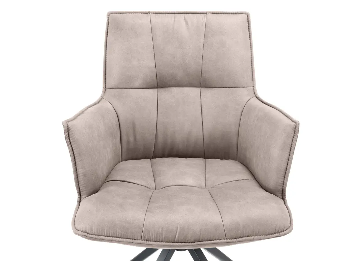 Silla tapizada Osaka giratoria ecopiel taupe