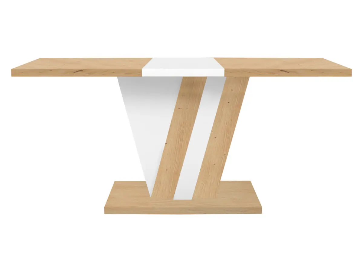 Mesa extensible Zatar 125/170x75 roble artisan/blanco