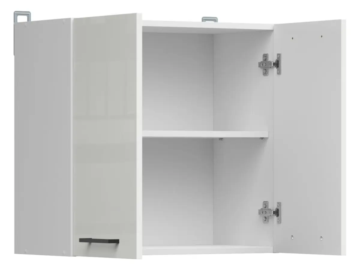Armario de cocina superior Junona Line 60 cm de dos puertas brillo tiza