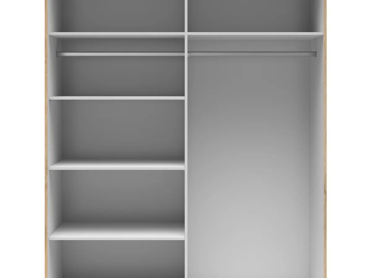 Armario de puertas correderas Tetrix 153 cm roble wotan