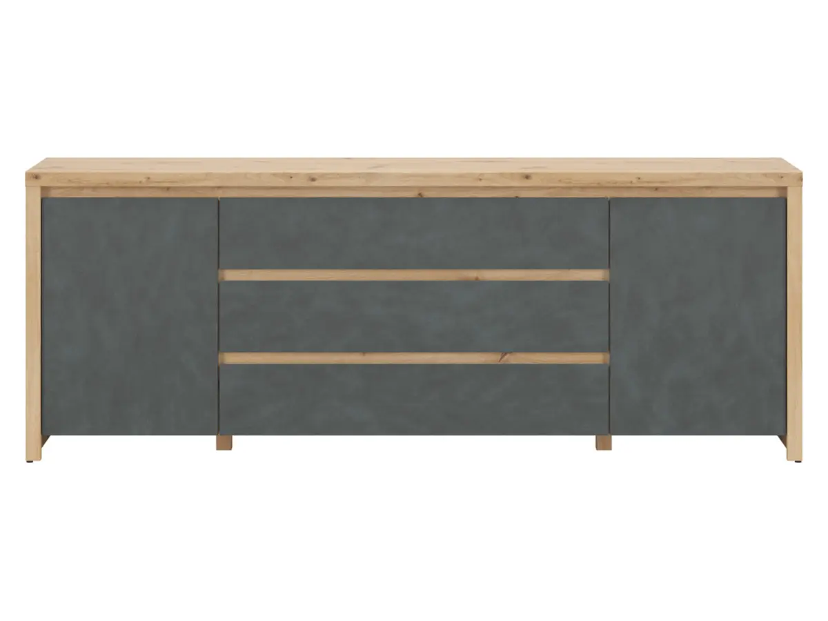 Mueble RTV Larios 190 cm con 2 puertas y 3 cajones roble artisan/matera