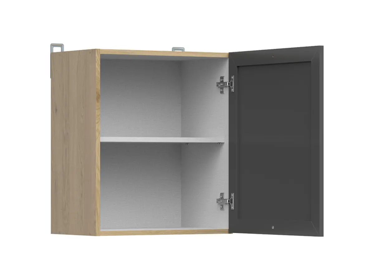 Mueble de cocina superior Junona Line 50 cm con puerta izquierda/derecha roble bernstein/grafito
