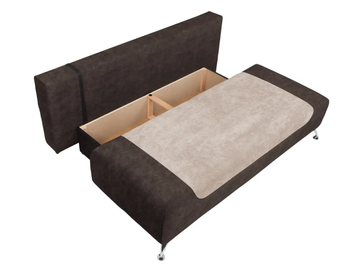 Диван тримісний Daria III розкладний з нішею коричневий