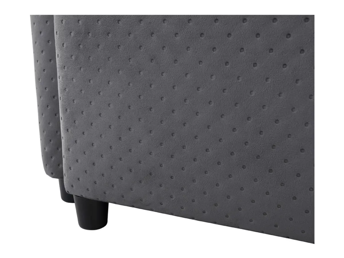 Sofá cama de tres plazas Akaro plegable con contenedor, terciopelo gris