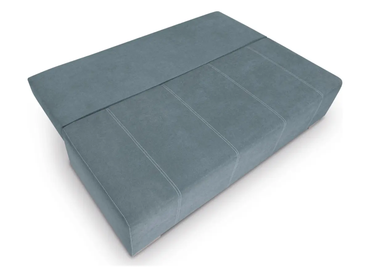 Sofá de tres plazas Street IV plegable con arcón azul