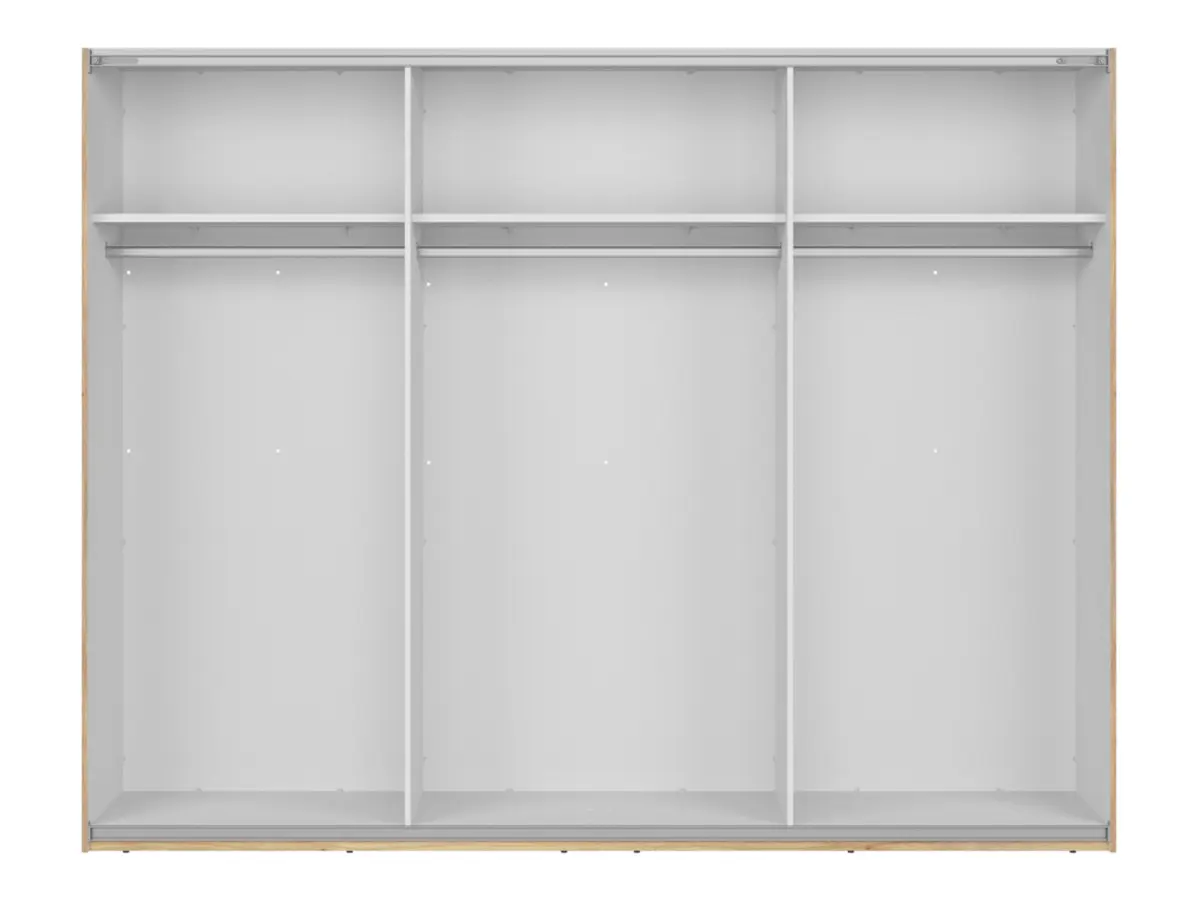 Armario de puertas correderas Glamour 270 cm cachemira/roble mauvella
